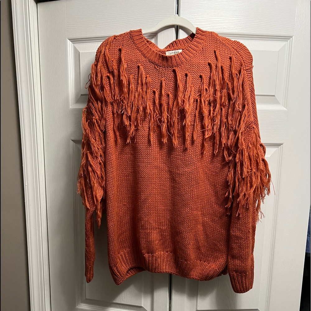 UMGEE fringe boho sweater Large NWOT